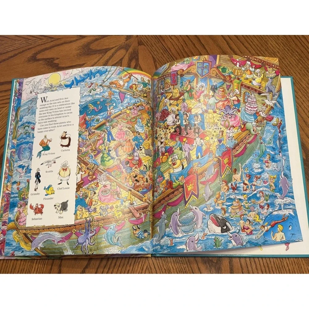 Vintage Disney's The Little Mermaid Look and Find Book 1993 Jaime Diaz Studios